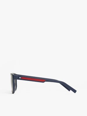 blau quadratische sonnenbrille für herren - tommy hilfiger