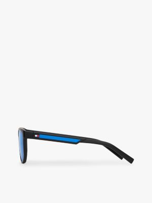 blau quadratische sonnenbrille für herren - tommy hilfiger