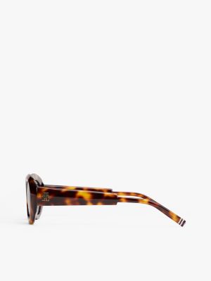 brown oval sunglasses for women tommy hilfiger