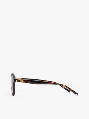 lunettes de soleil rondes marron pour femmes tommy hilfiger