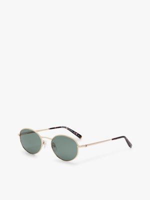 green ovale sonnenbrille für gender-inclusive erwachsene - tommy hilfiger