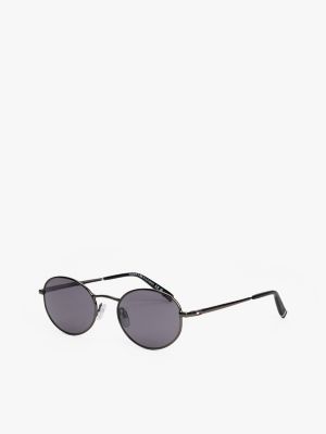 black oval sunglasses for adults gender inclusive tommy hilfiger