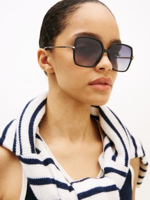black square sunglasses for women tommy hilfiger