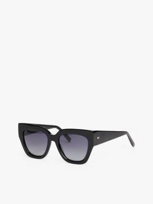 schwarz cat-eye-sonnenbrille für damen - tommy hilfiger