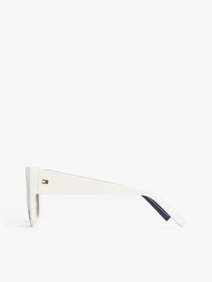 occhiali da sole cat eye bianco da donne tommy hilfiger