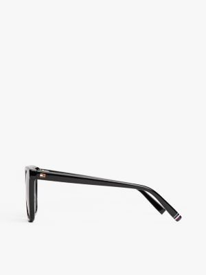 lunettes de soleil carrées noir pour femmes tommy hilfiger