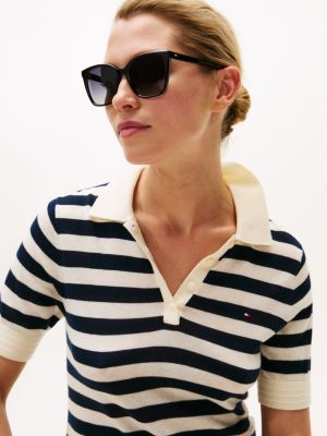 black square sunglasses for women tommy hilfiger