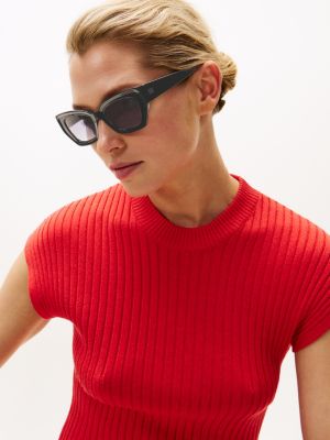 black cat eye sunglasses for women tommy hilfiger
