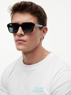Signature Tip Square Sunglasses — Brown 3