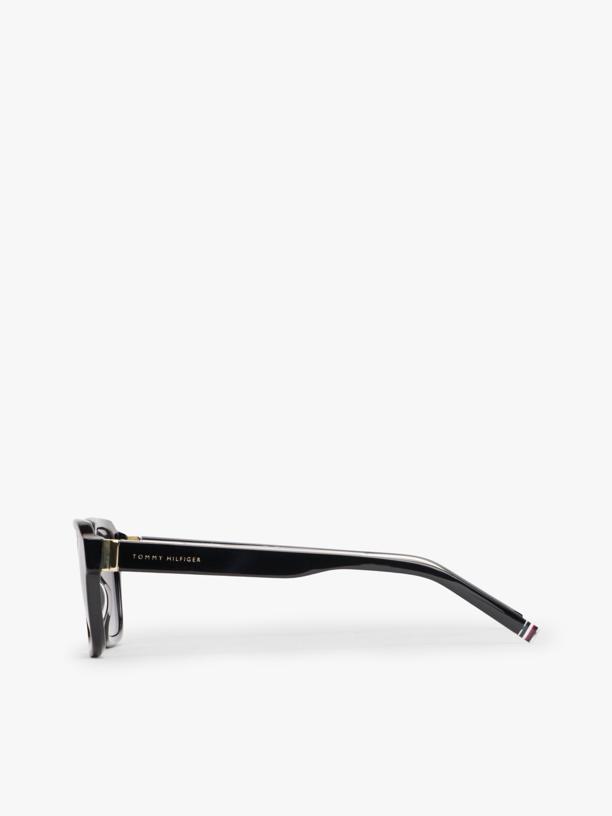 Signature Tip Square Sunglasses — Black