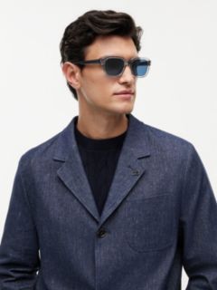 Signature Tip Square Sunglasses — Grey 3