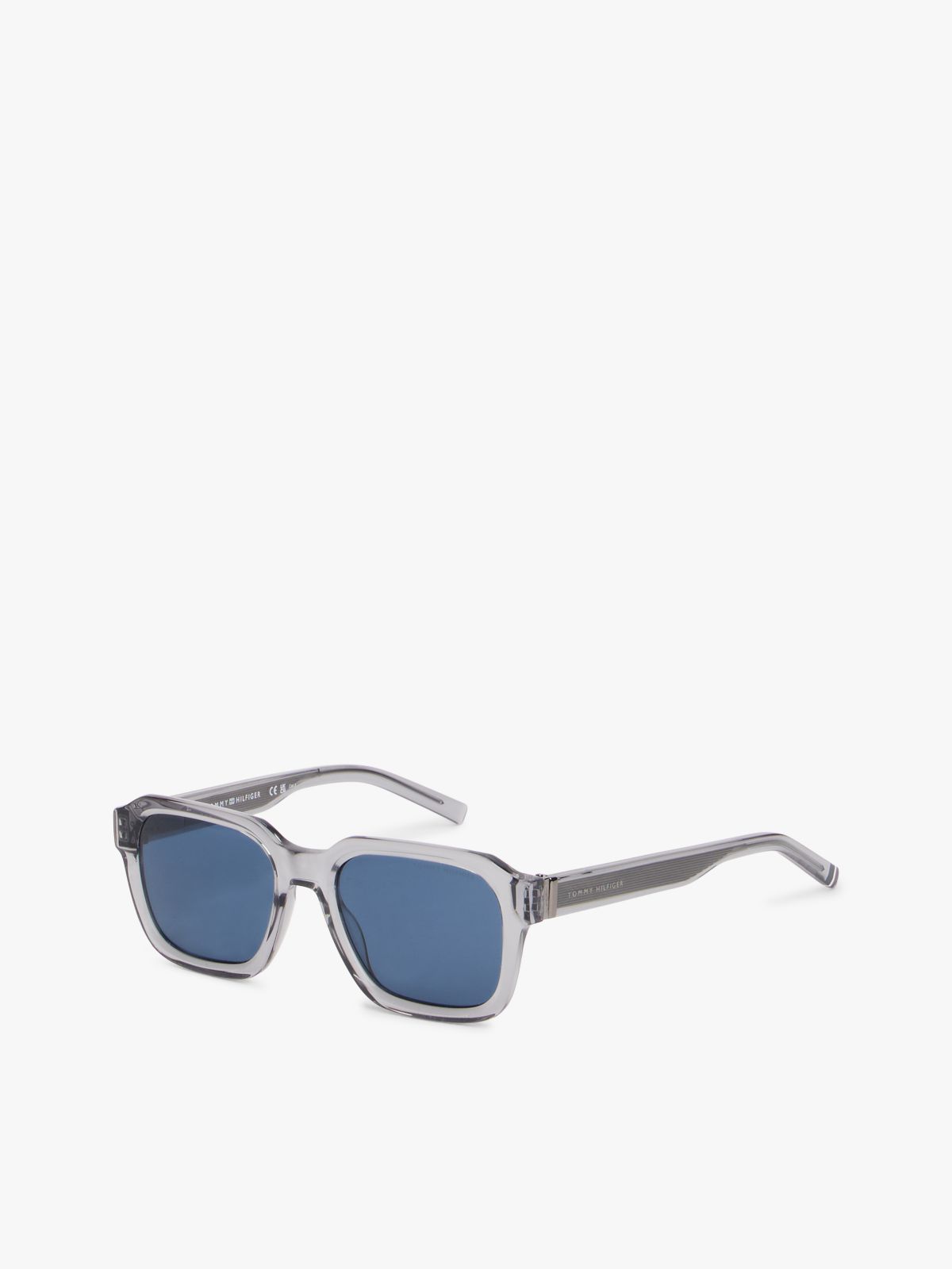 Signature Tip Square Sunglasses — Grey