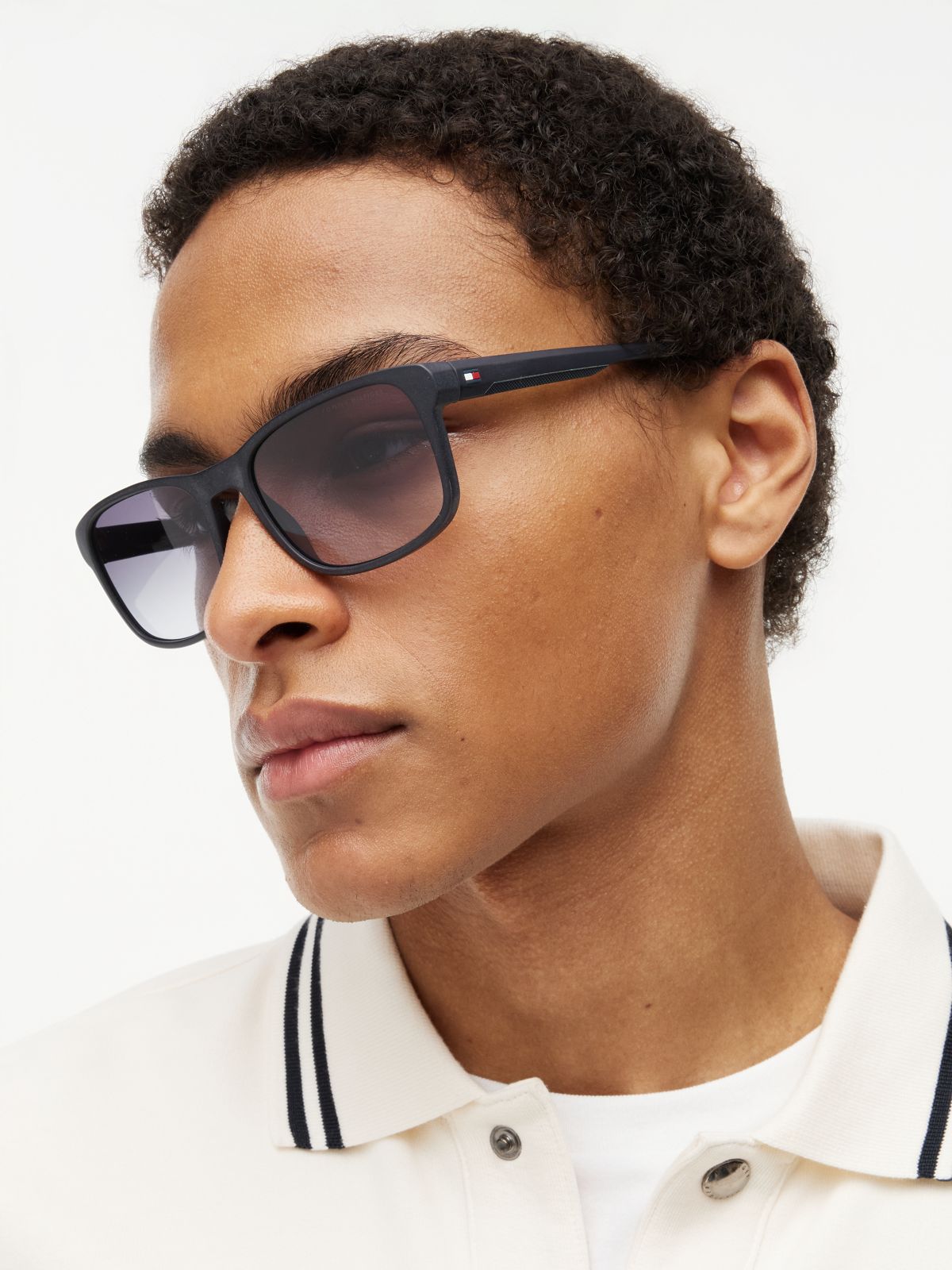 Flag Rectangular Sunglasses — Blue