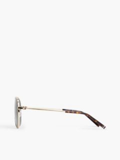 Stainless Steel Aviator Sunglasses — Green 2