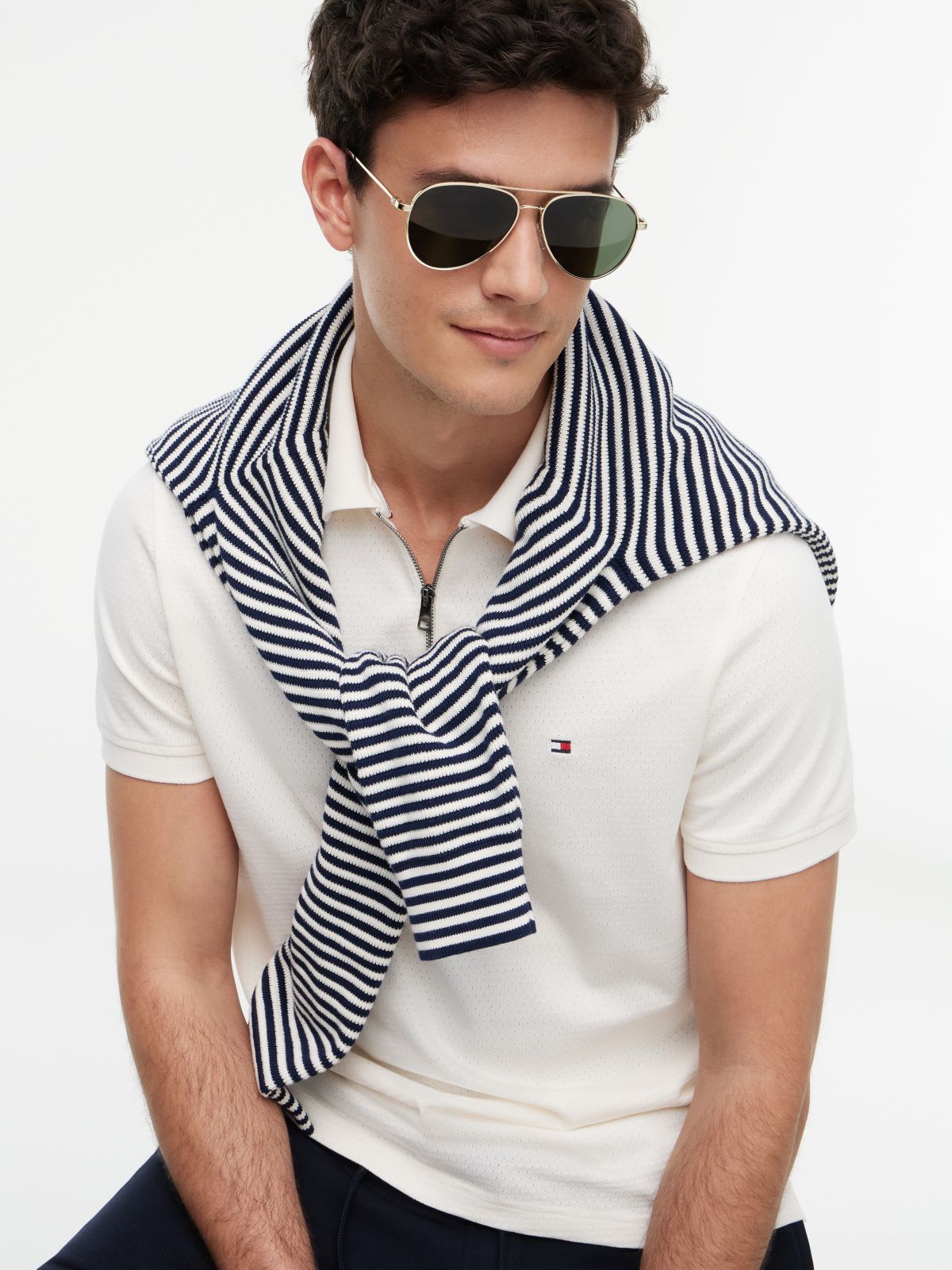 Stainless Steel Aviator Sunglasses — Green