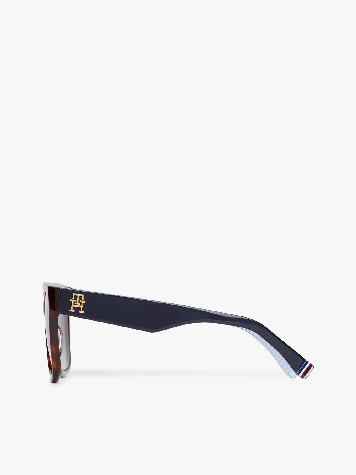 TH Monogram Polarised Square Sunglasses — Brown