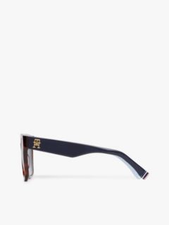 TH Monogram Polarised Square Sunglasses — Brown 2