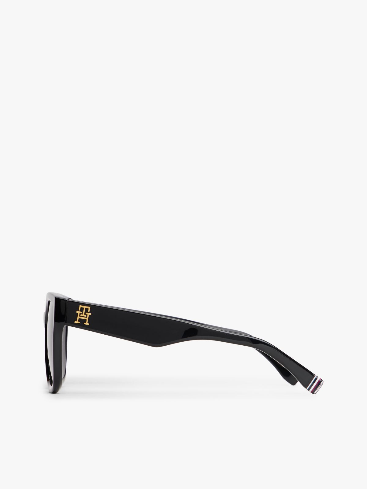 TH Monogram Polarised Square Sunglasses — Black