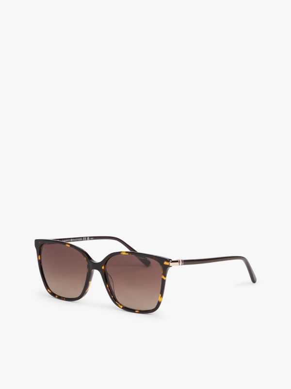 Flexible Hinge Cat Eye Sunglasses — Brown