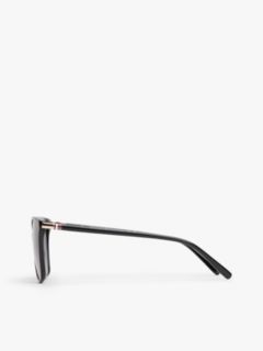 Flexible Hinge Cat Eye Sunglasses — Black 2