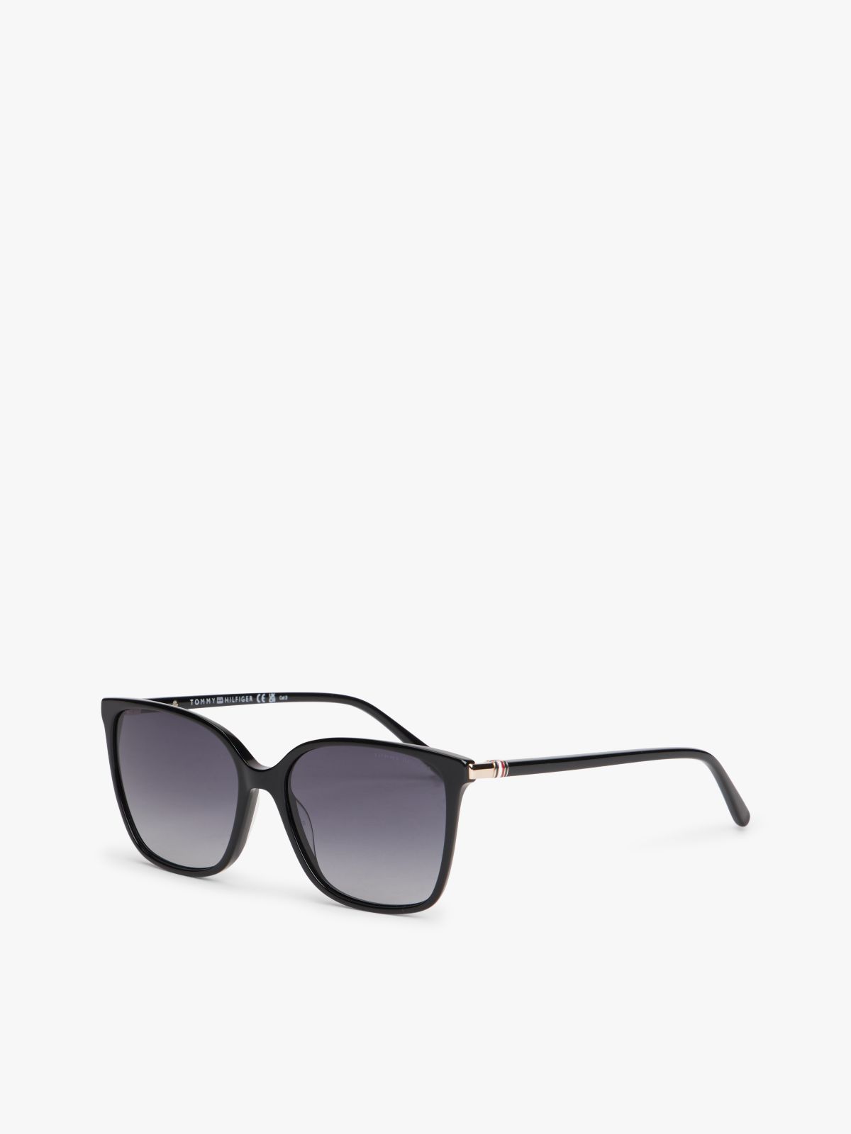 Flexible Hinge Cat Eye Sunglasses — Black