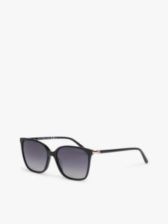 Flexible Hinge Cat Eye Sunglasses — Black 1