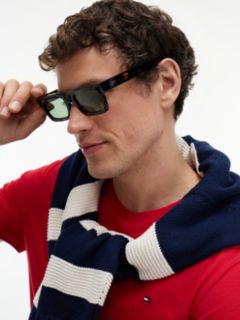 Logo Rectangular Sunglasses — Brown 3