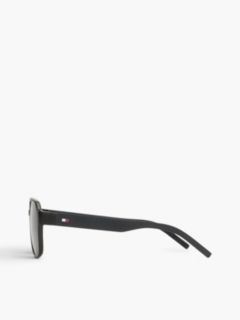Global Stripe Rectangular Sunglasses — Black 2