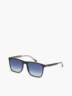 Global Stripe Rectangular Sunglasses — Black 1