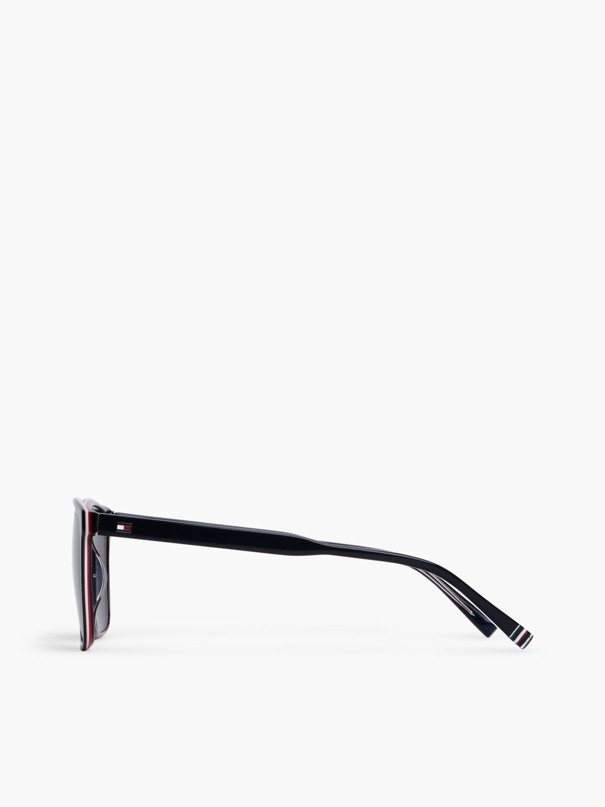 Global Stripe Rectangular Sunglasses — Blue