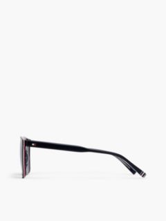 Global Stripe Rectangular Sunglasses — Blue 2