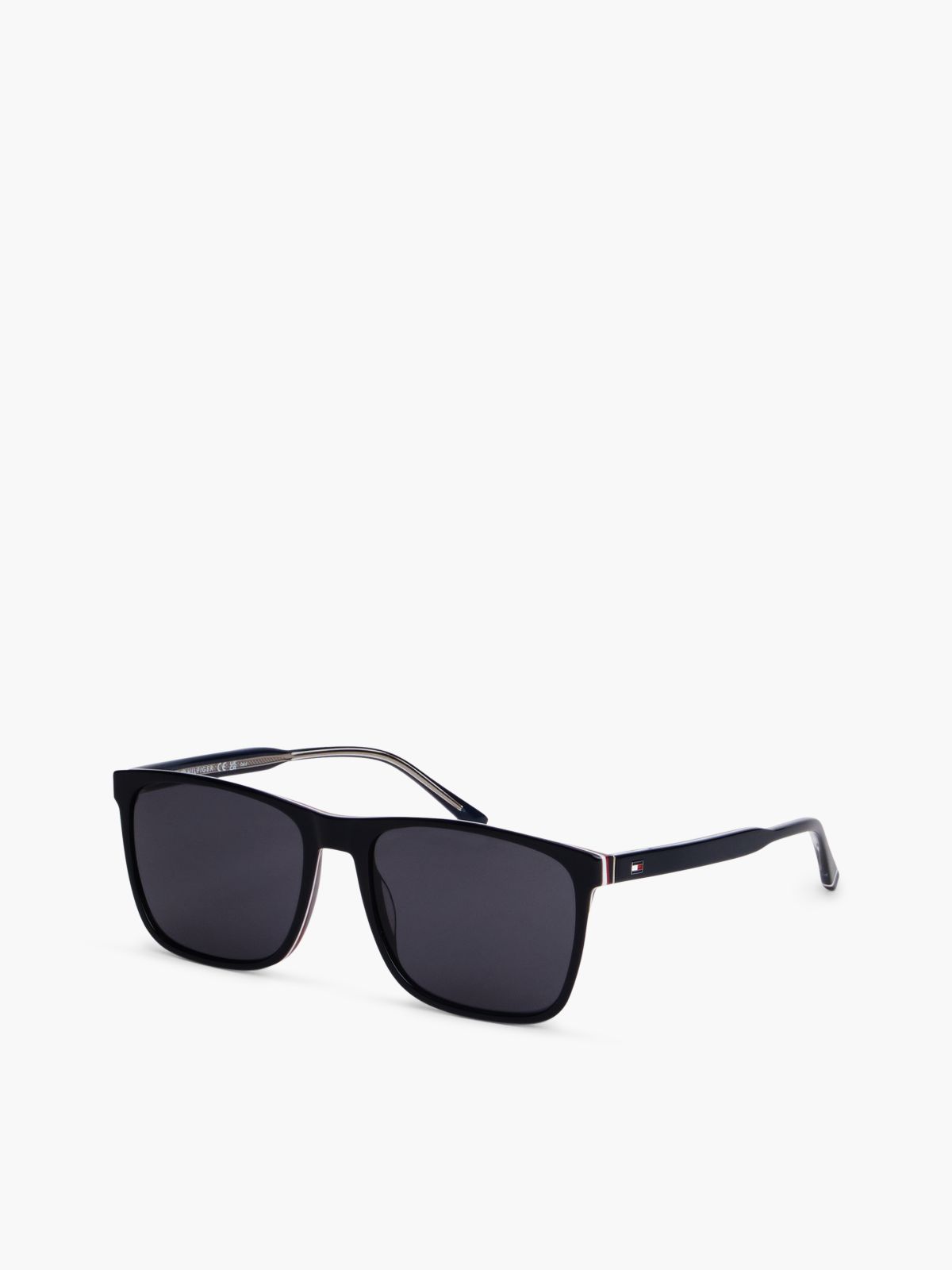 Global Stripe Rectangular Sunglasses — Blue