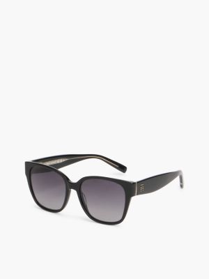 black th monogram global stripe sunglasses for women tommy hilfiger