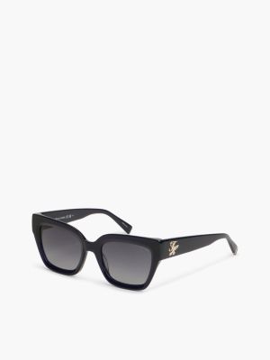 blue logo temple rectangular sunglasses for women tommy hilfiger