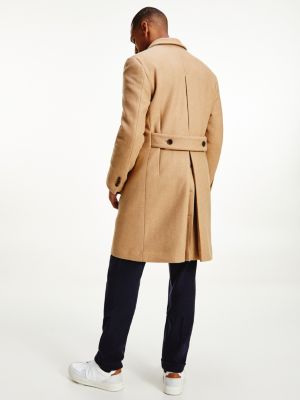 Tommy x Lardini Virgin Wool Slim Fit Coat | BEIGE | Tommy Hilfiger