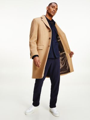 Tommy x Lardini Virgin Wool Slim Fit Coat | BEIGE | Tommy Hilfiger