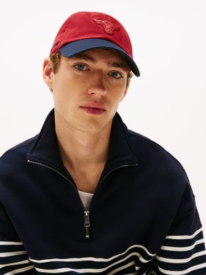 rot 47 for tommy chicago bulls baseball-cap für gender-inclusive erwachsene - tommy hilfiger