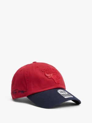 red czapka '47 for tommy chicago bulls dla dla dorosłych i dla każdej płci - tommy hilfiger