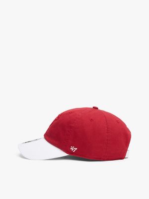 cappello '47 for tommy con logo miami heat rosso da gender-inclusive adulti tommy hilfiger