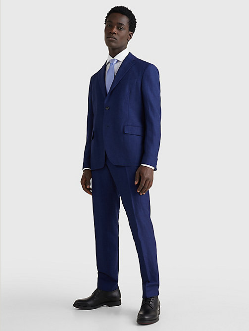 blue lardini slim fit suit for men tommy hilfiger