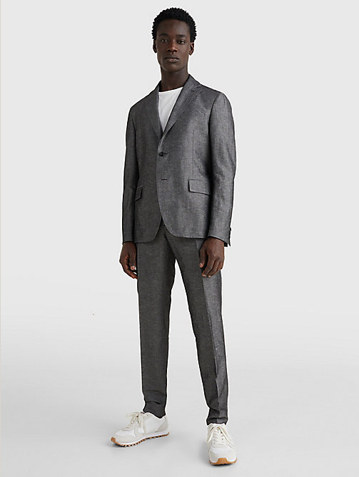 grey lardini slim fit suit for men tommy hilfiger