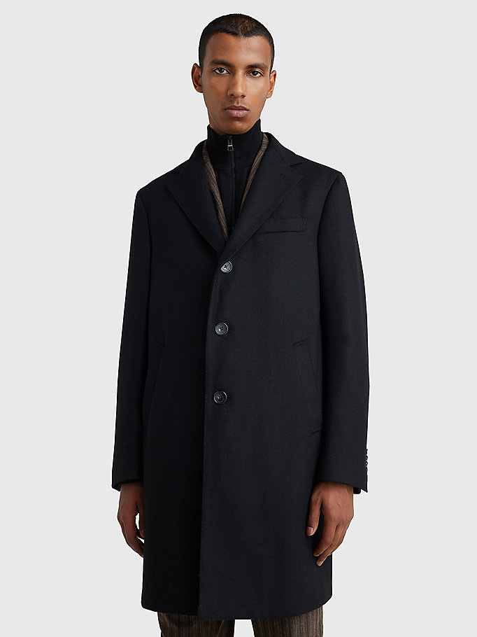 Wool Blend Slim Fit Coat | BLACK | Tommy Hilfiger