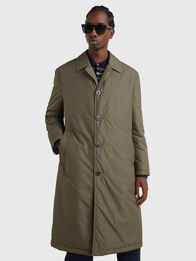 GREEN Recycled Nylon Slim Fit Coat for men TOMMY HILFIGER