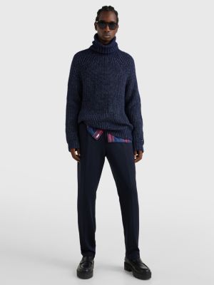 Pantalón slim de Príncipe Gales | AZUL | Tommy