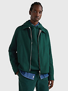 green slim fit bomber jacket for men tommy hilfiger