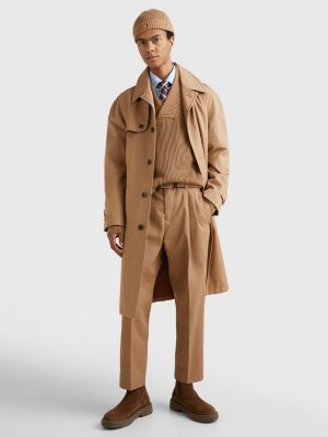 Stripe Detail Trench Coat BEIGE Tommy Hilfiger