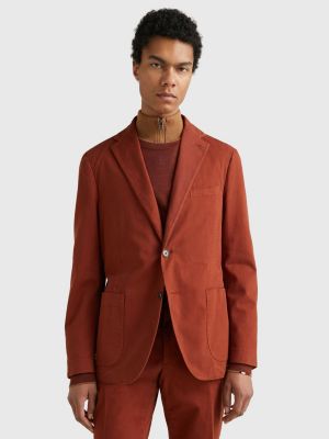 Garment-Dyed Stretch Twill Suit | BROWN | Tommy Hilfiger