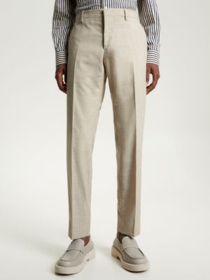 Woven Wool Suit, Beige