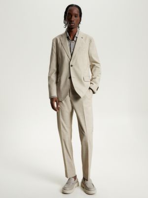 Woven Wool Suit, Beige