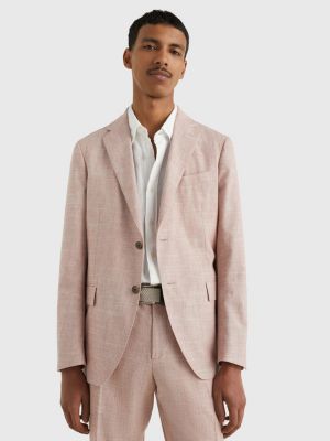 Woven Wool Suit, Pink